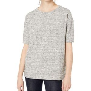 Daily Ritual Heathered Gray Oversized Soft Lounge Short Sleeve Shirt Size M